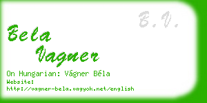 bela vagner business card